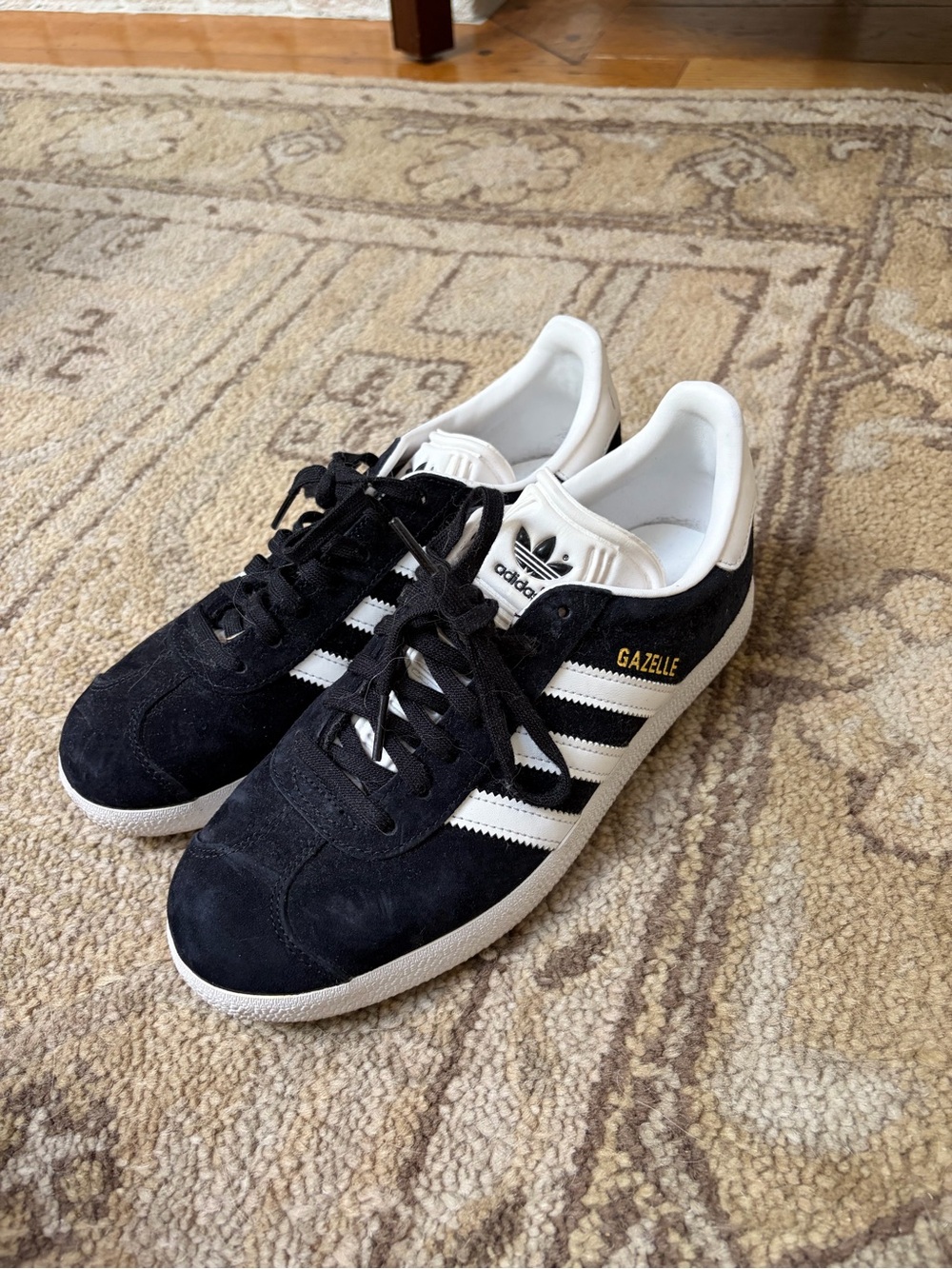 adidas Gazelle Black and White Stripe
